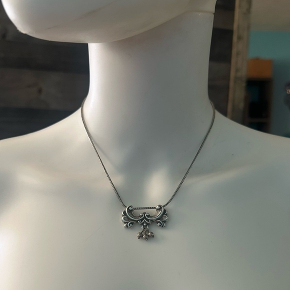 Brighton Jewelry - Brighton Silver Plated Scroll Design Pendant Necklace